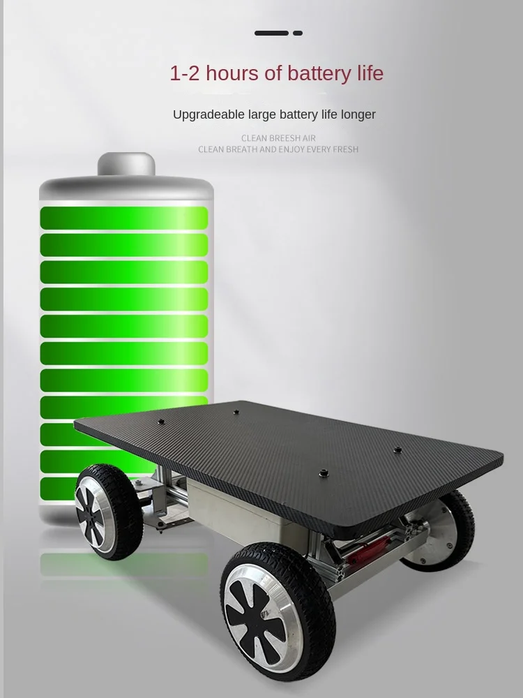 Płaskie elektryczne podwozie samochodu zdalnie sterowanego na kółkach, niezależne układy kierownicze o dużym obciążeniu, o bardzo dużym zasięgu, z