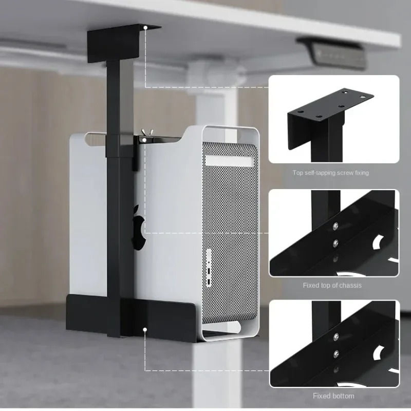 Picture 6: Universal Under Desk Wall Side Stand Adjustable Computer Mainframe Hanger Host Box Stand Bracket Rack Hanging Holde