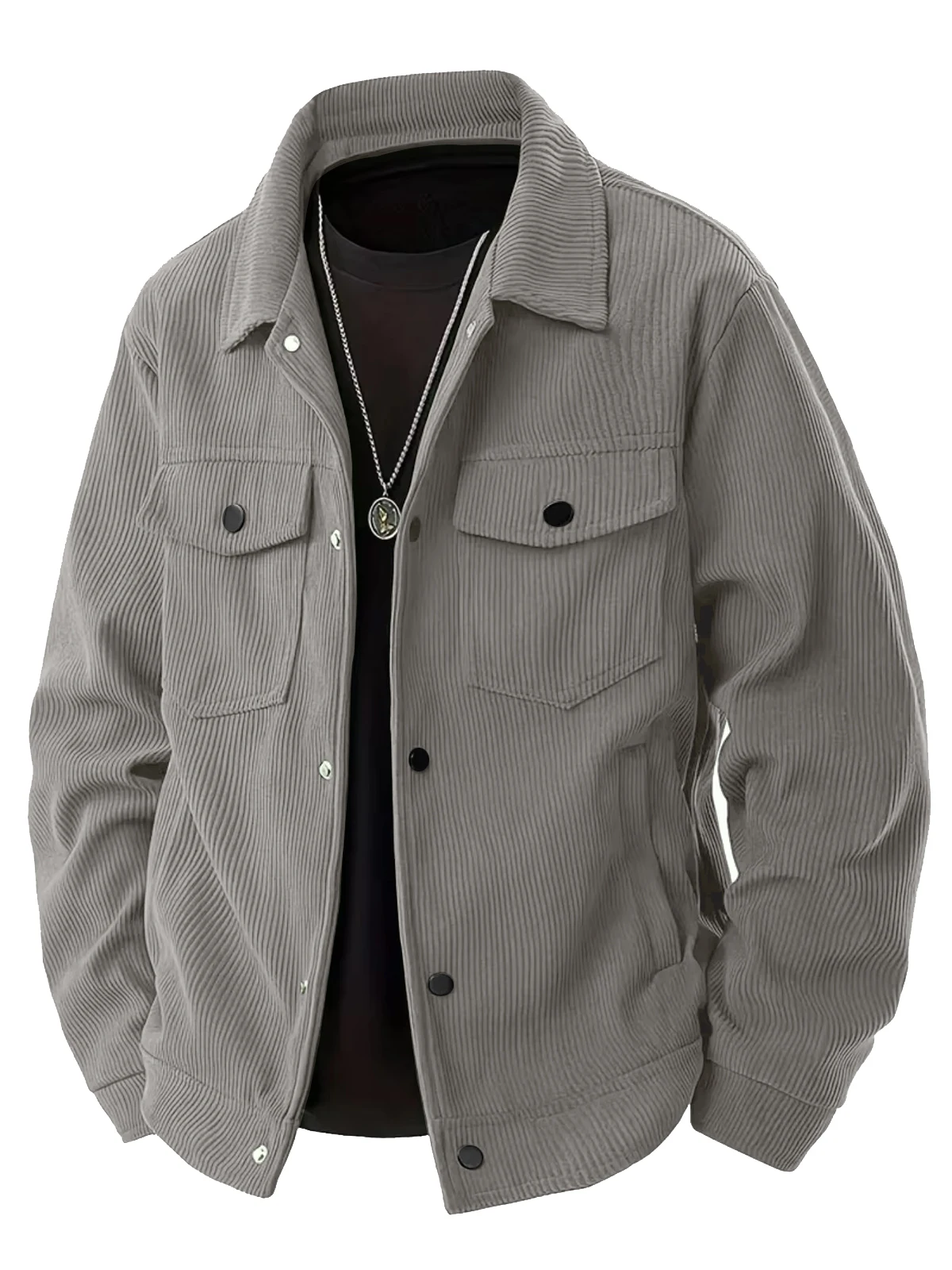 Мужской вельветовый пиджак, одинарный ретро стираный вельветовый повседневный костюм из 100% хлопка, мужской модный свободный пиджак, одинарный пиджак