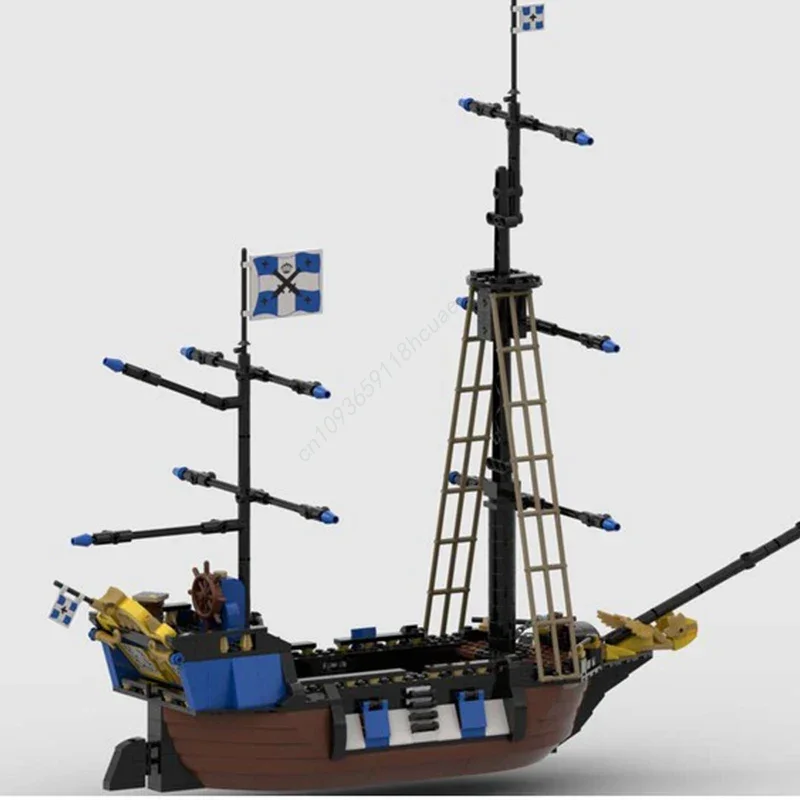 694 قطعة سفينة القراصنة الكاريبي المقص V2.0 ، طبعة جديدة كلاسيكية ، وظيفية بالكامل ، نموذج Moc اللبنات ، هدايا عيد الميلاد عيد الميلاد #5
