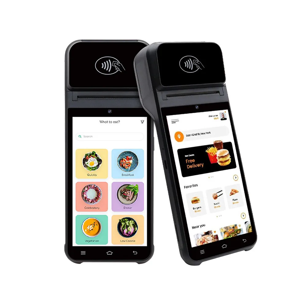 Handheld Android 13 POS Machine Mobile Terminal Cash Register With Scanner 4G Android System Printer Touch Screen Sales Point