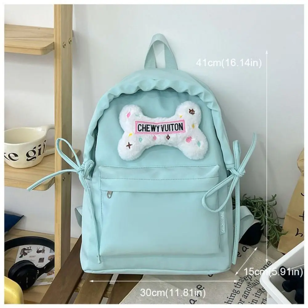 Jk bowknot mochila grande capacidade menina coração estudantes saco de escola saco de armazenamento saco de viagem adolescentes bolsa de ombro escola