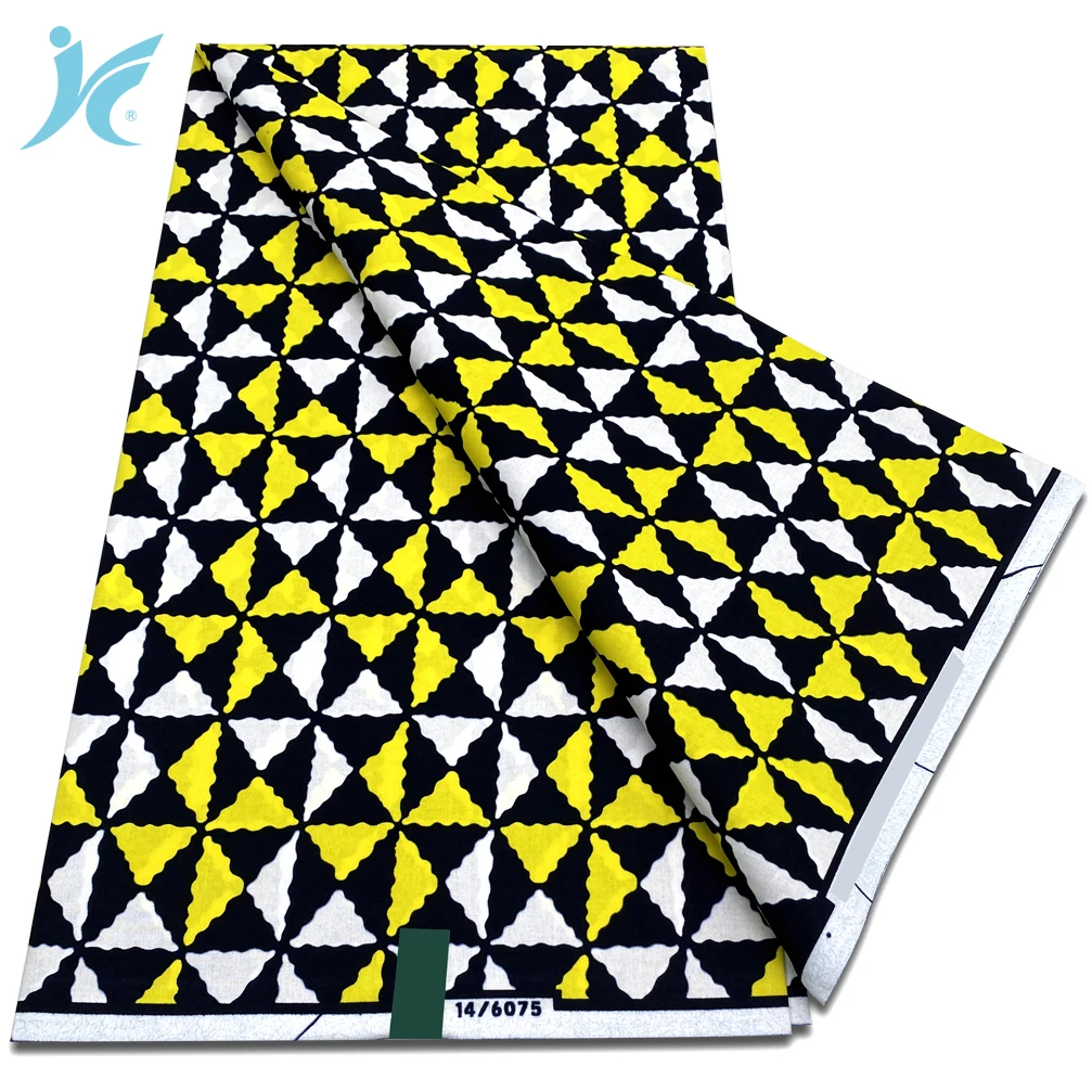High Quality Dutch African Nigeria Wax Fabric 100% Cotton Real Wax Pagne Veritable Hollandais Dutch Africa Prints Fabric 6 Yards
