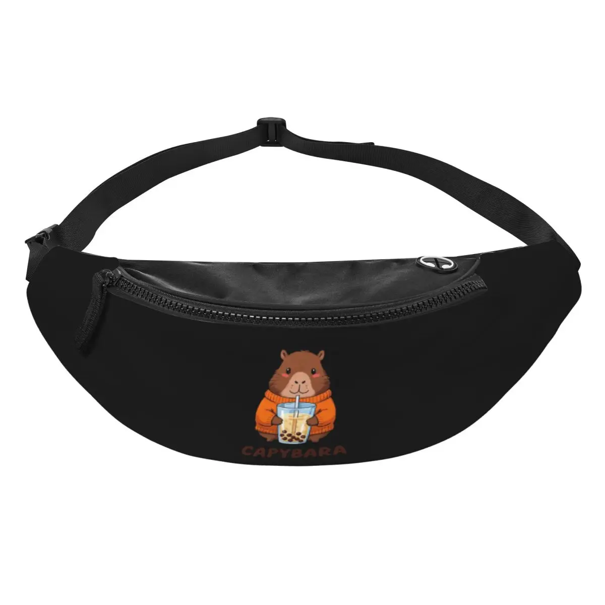 Tas Pinggang Selempang Pria Wanita Paket Fanny Capybara Lucu Keren Kustom untuk Perjalanan Bersepeda Kantong Uang Ponsel