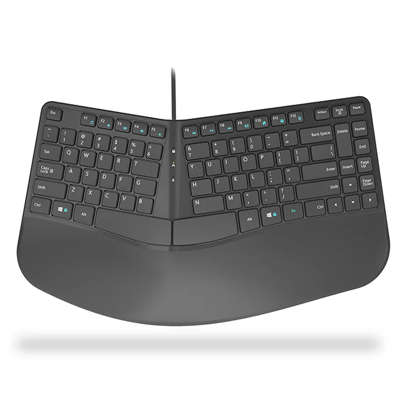 CHYI Wired Ergonomic Keyboard USB Gaming Split Keyboard With Wrist Rest For Computer Notebook Desktop Laptop PC Office Home