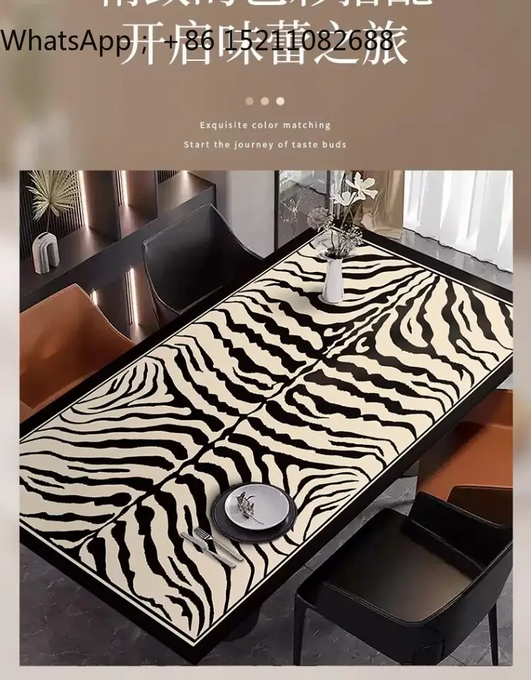 LLY dining table cloth waterproof and oil-proof leave-in cloth high temperature resistant coffee table mat can be cut
