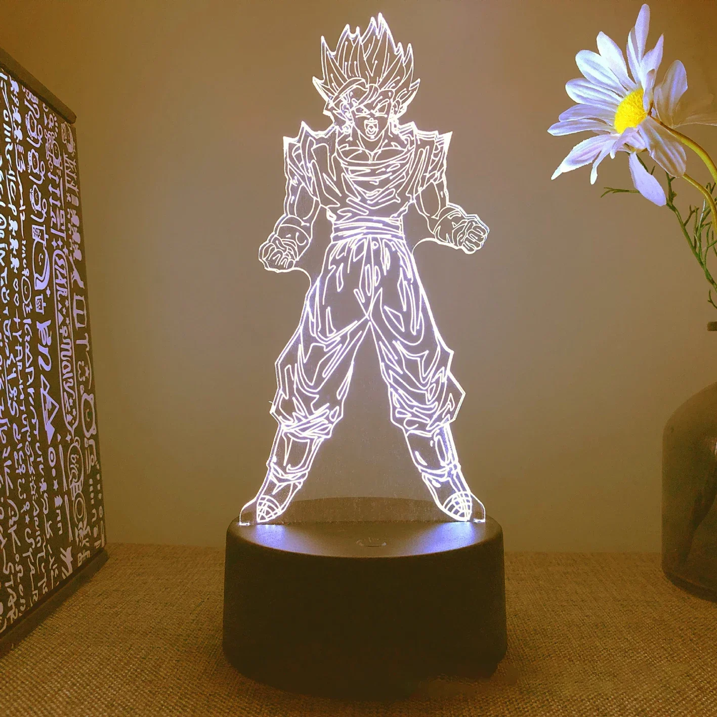 Dragon Ball Z Action Figures Night Light Manga DBZ Son Goku Bedroom Decor Anime Lamp Children Sh Figuarts Boyfriend Gift Toys