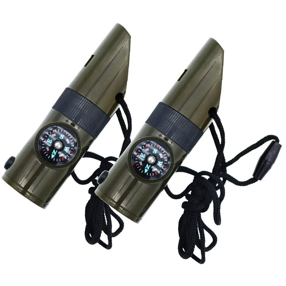 

2 Pcs Multifunctional Survival Whistle Sports Outdoor Emergency Blowout Abs Referee Travel