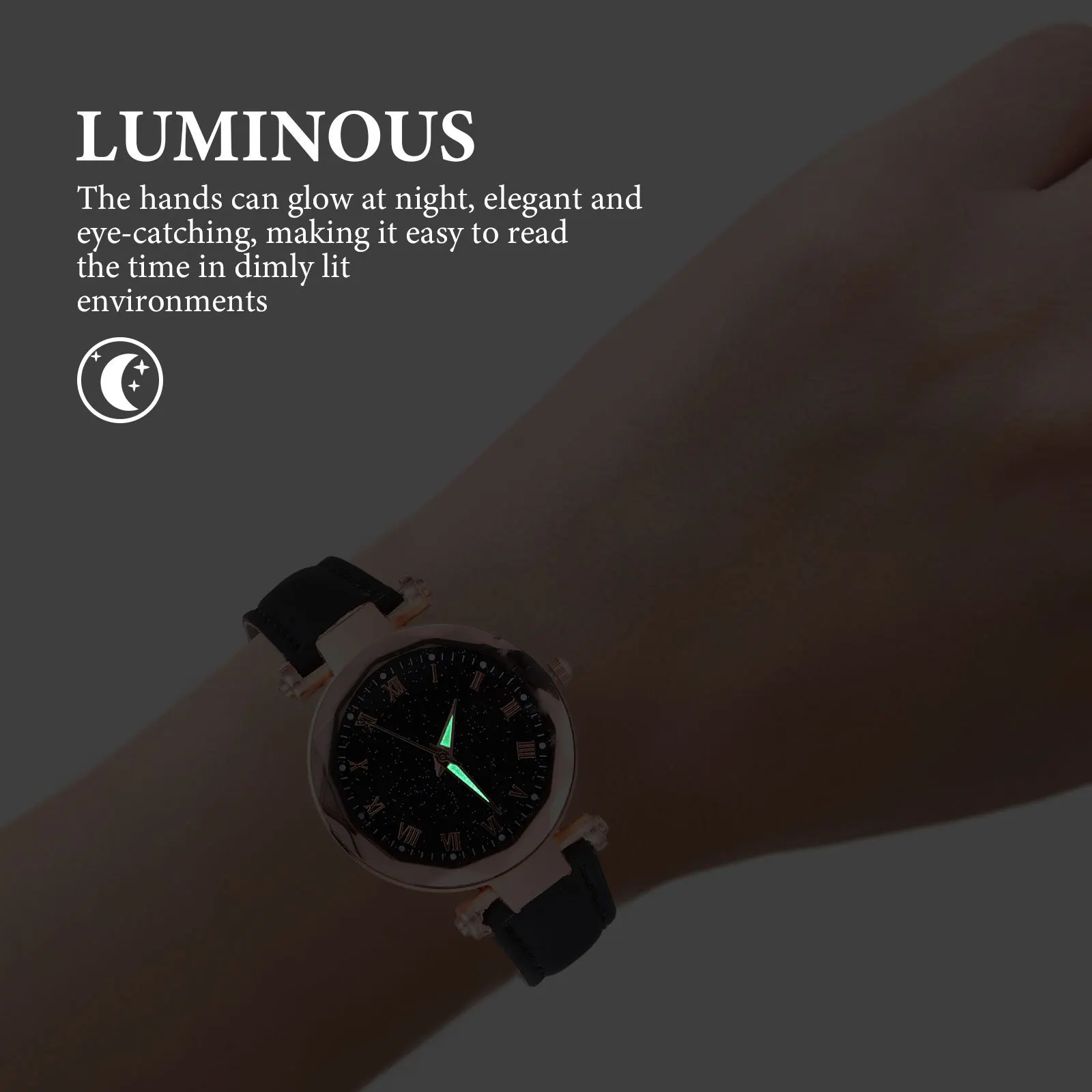 

Roman Dial Quartz Watch For Women Strap Adjustable Female Wristwatch Lightweight Casual Business Daily Wear