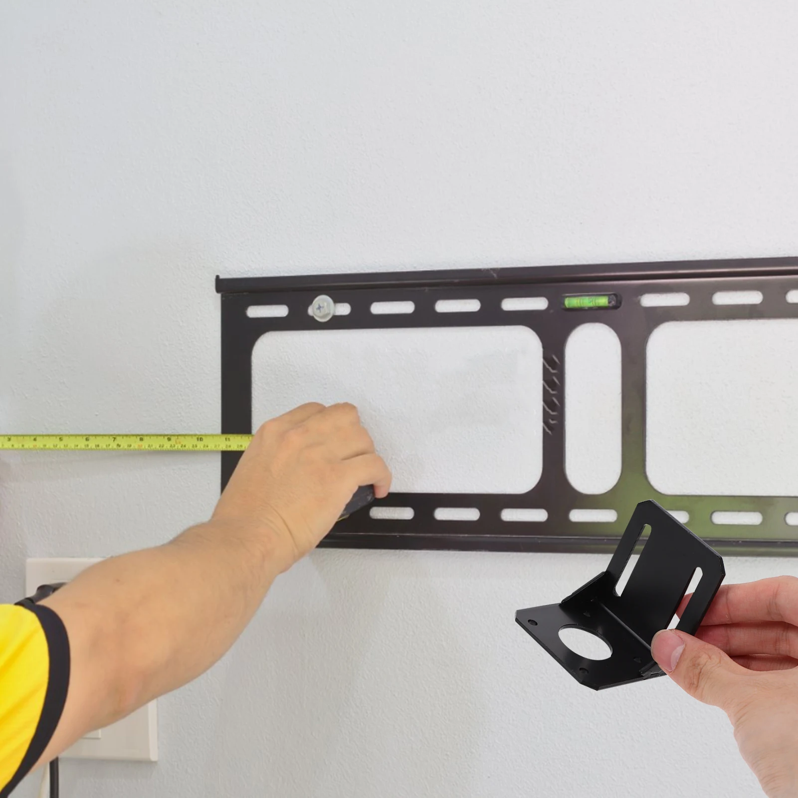 

4pcs Bracket L-Shaped Gear Mounting Base Adjustable Motor Holder Steel Mount Stand Durable Motor Rack Easy Installation Hardware