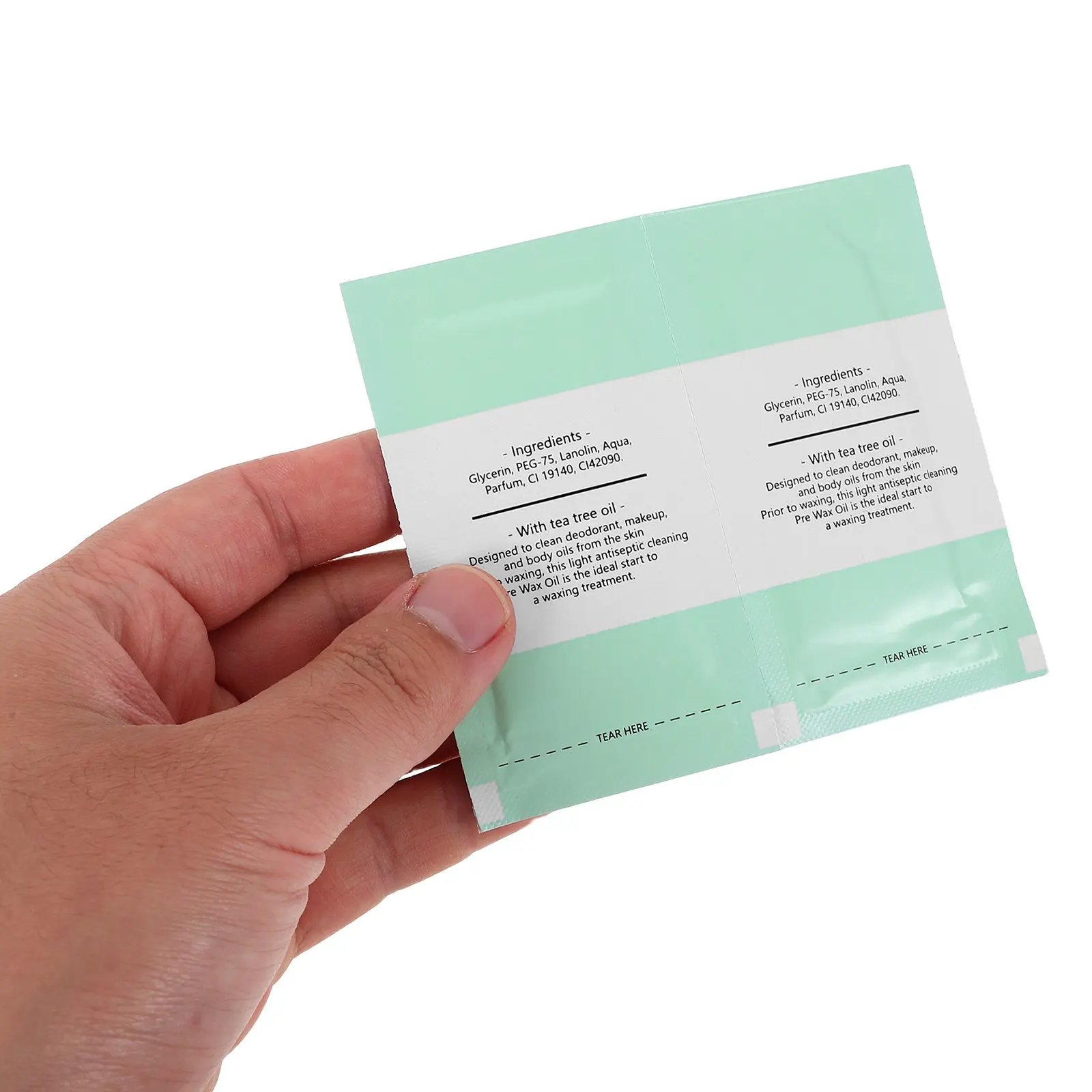 

50pcs Pre Waxing Cleansing Wipes Kit For Oil Removal Gentle Before Body Waxing Individually Packed Hair Removal