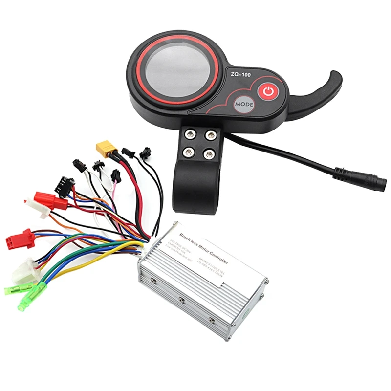 

36V Controller+ZQ-100 Mileage Meter Accessories Speed Adjustable Electric Scooter Meter 6 Pin Display For Electric Scooter