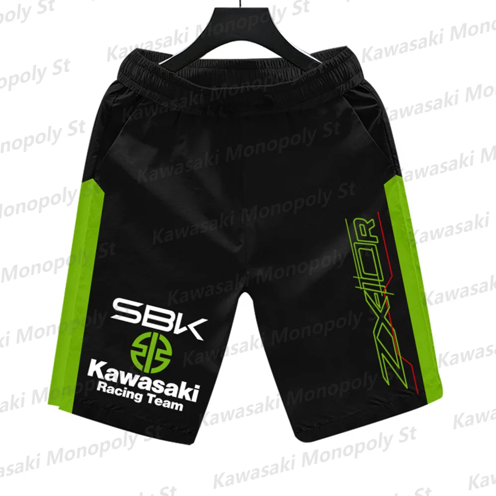 23/24 New Men Kawasaki Factory Team SBK Motorcycle Racing Cycling Suit Quick-Drying Sports Shorts Men KID/Adult Training Clothes