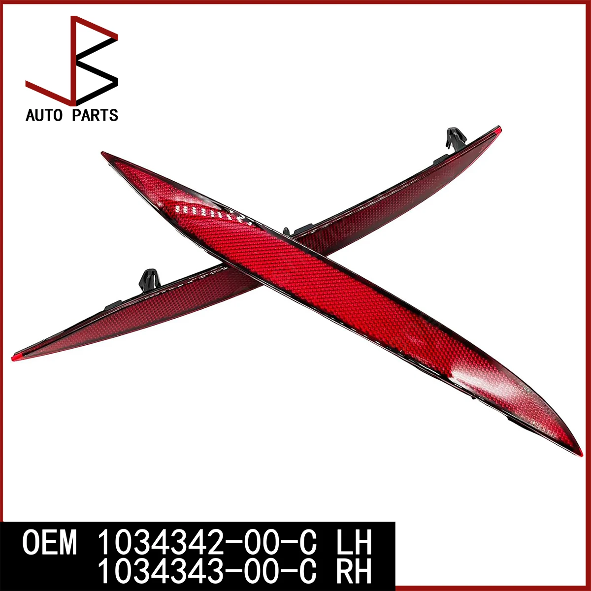 

Новый для Tesla MODEL X 2016-2023, отражатель заднего левого и правого бампера, красные габаритные огни, накладка объектива OEM 1034342-00-C 1034343-00-C