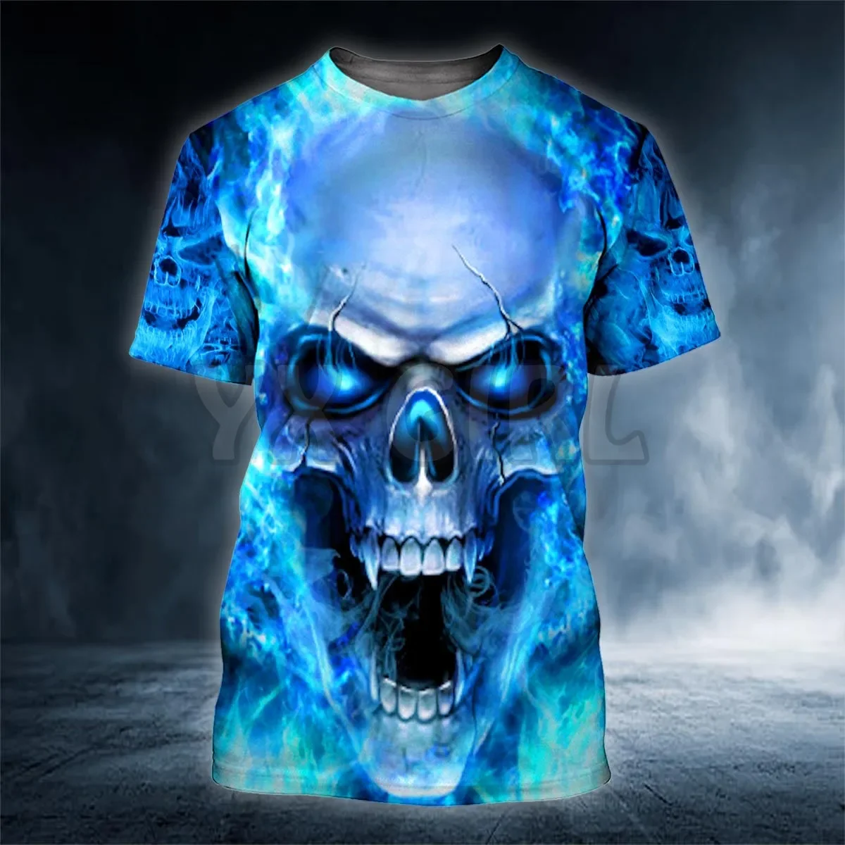 2024 Summer Blue Pray Skul 3D All Over Printed T Shirts Tee Tops shirts Unisex Tshirt halloween gift