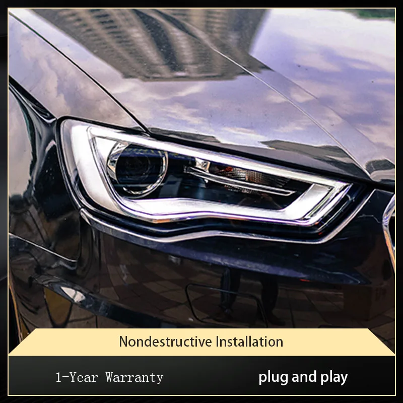 

Head Light For Audi A3 2013-2016 Headlights Upgrade High Configuration LED Bifocal Xenon DRL Automotive Tools Car Accessories