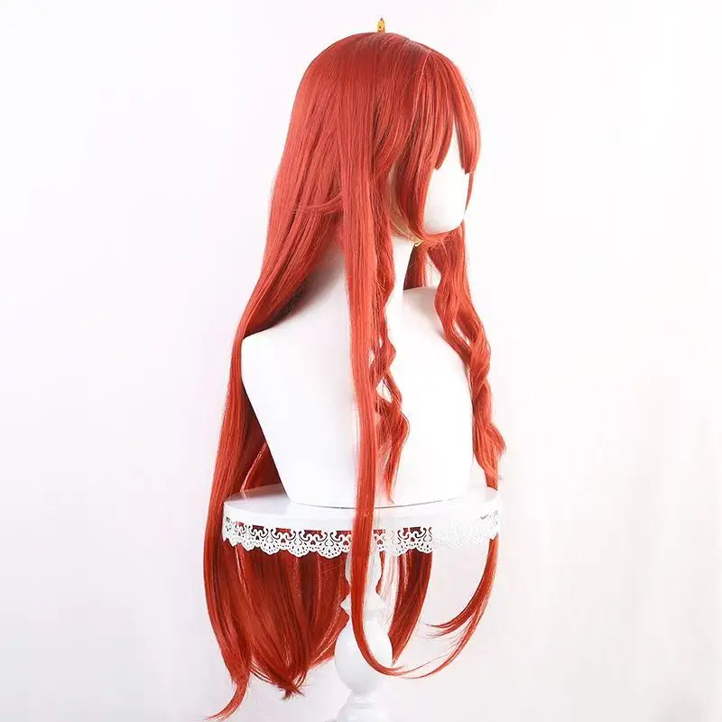 Nakano Itsuki Cosplay Wig Red Long Wig With Ahoge High Temperature Matte Synthetic Hair With Wig Cap For Halloween Comic Con