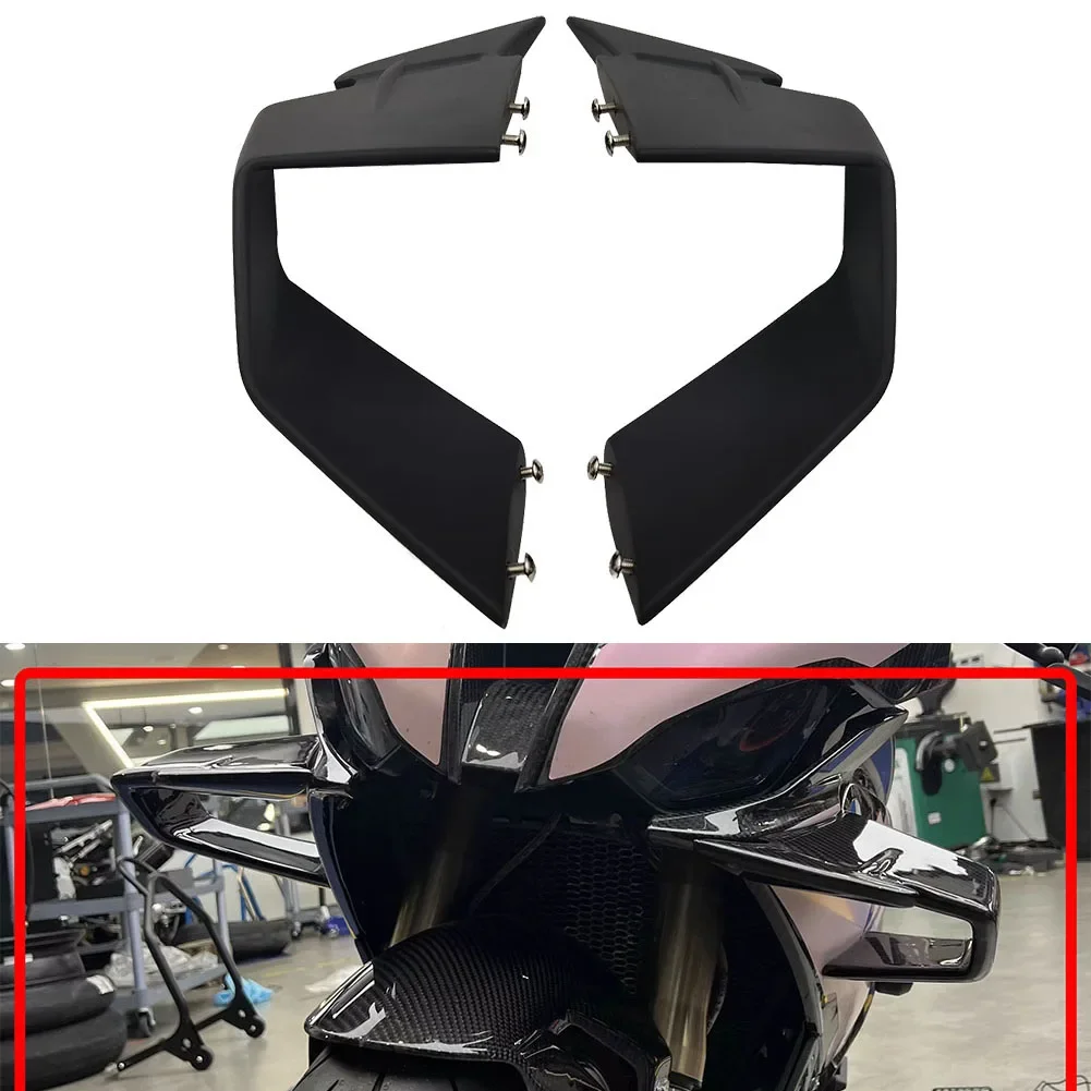 Front Spoiler Fixed Wind Winglets For BMW S1000RR M1000RR 2019-2022 Matte Blafor Easy Installation Direct Replacement