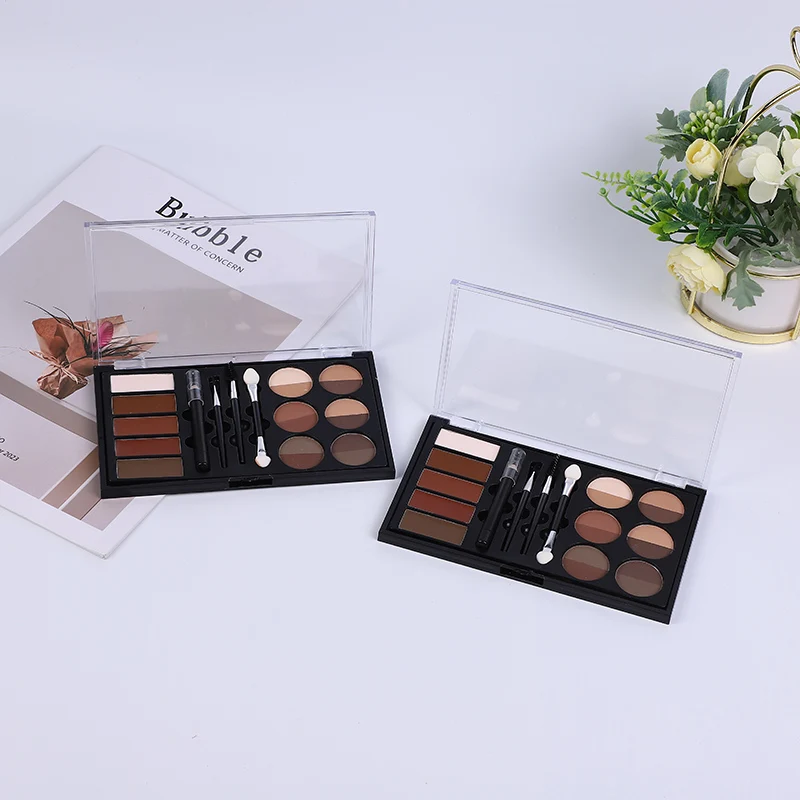 12Colors 3 in 1 Professional Eyebrow Kit Pro Palette Eyebrow Enhancers (New) Pomade Pencil Brush Drawing Tools