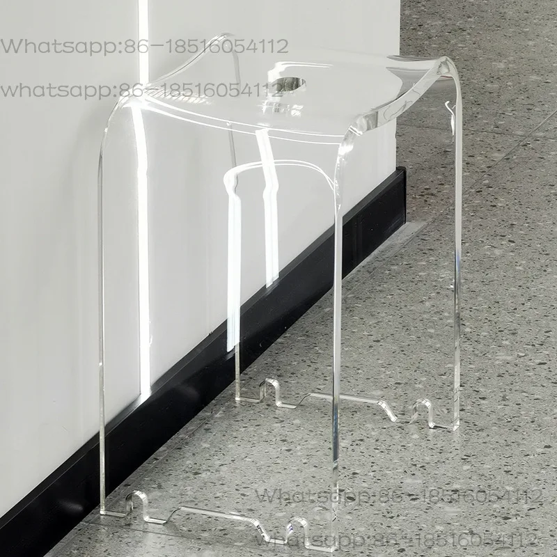 Acrylic stool bathroom stool modern simplicity Douyin explosion household creative light luxury shelf acrylic storage