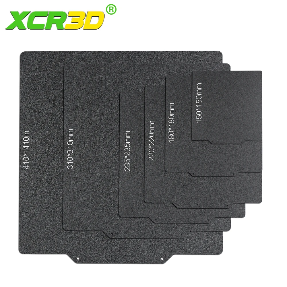 XCR-Pièces d'imprimante 3D revêtues de poudre PEI, tôle d'acier à ressort conviviale rée, base de plaque de construction, impression de lit chauffant pour Ender 3, 220mm, 235mm, 310mm, 410mm