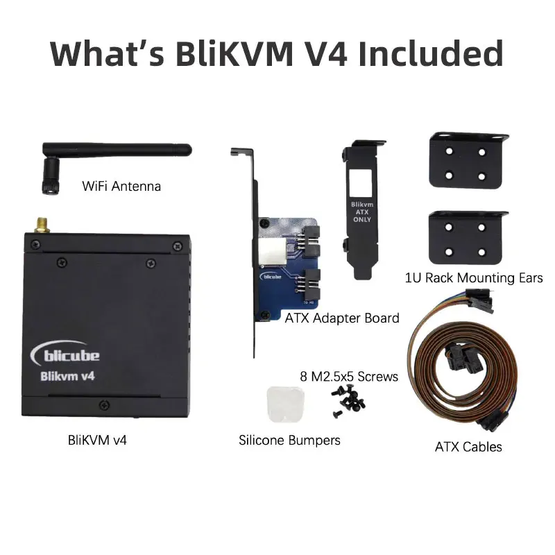 Imagem -04 - Blikvm-loop de Vídeo Compatível com Hdmi Através do Pikvm v4 Allwinner H616 Soc Kvm sobre ip Poe