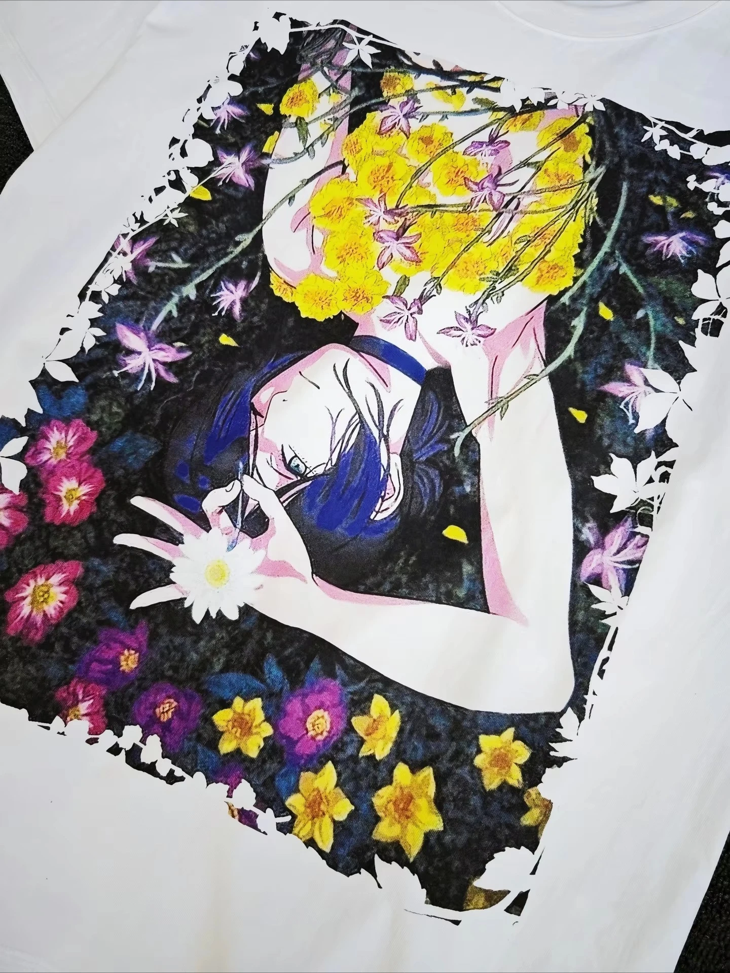 

Japanese Anime pure Cotton Short-sleeved T-shirt Crew Neck Retro Printed Cartoon Men and Women Autumn and winter innerwear