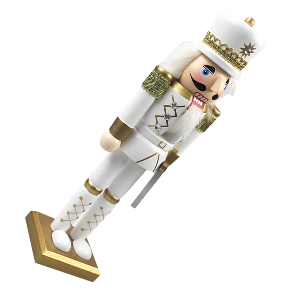 

Wooden Nutcracker Figurine 30cm Christmas Decor Unique Handcrafted Ornament Home Bedroom Car Gift Traditional Xmas