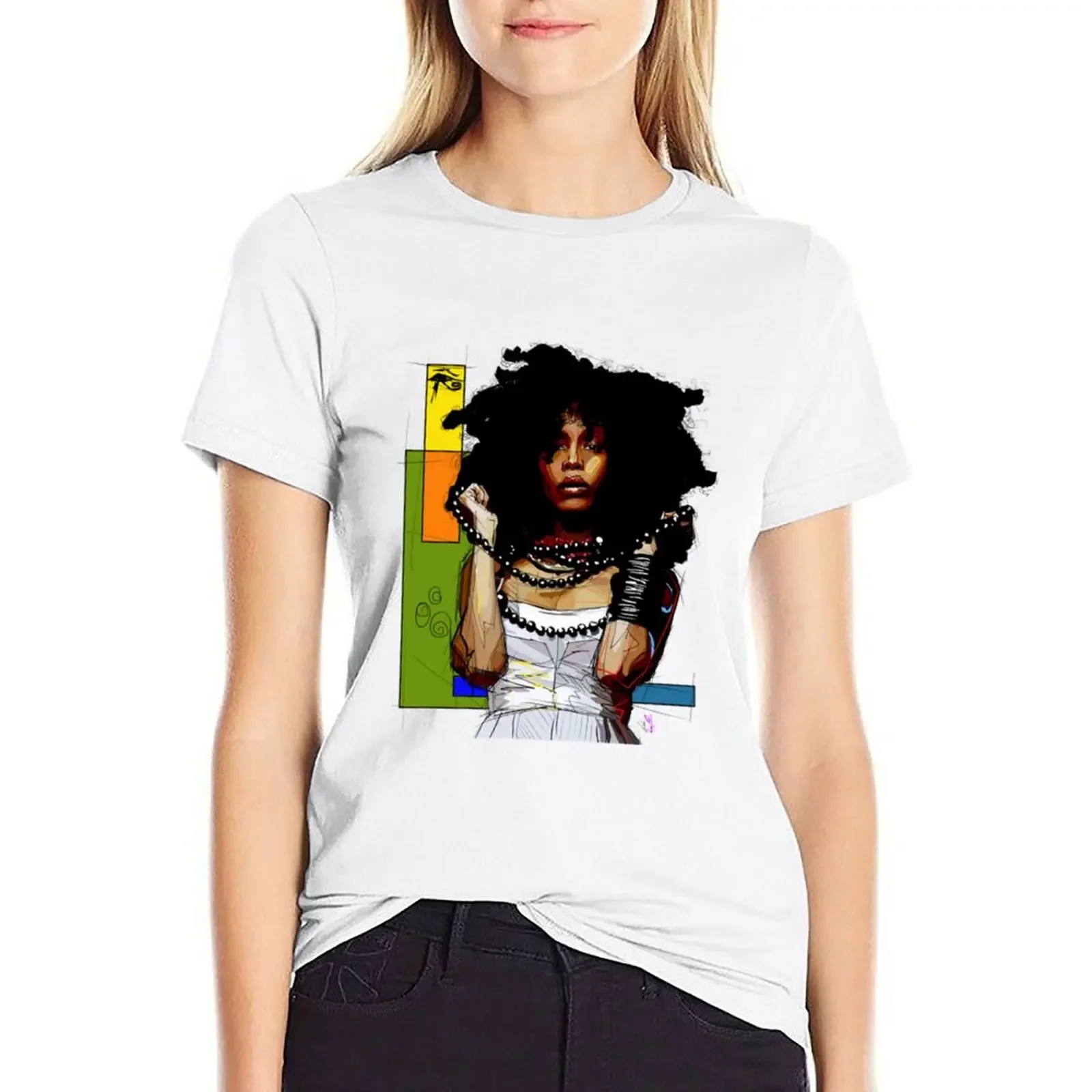 

Erykah Badu T-shirt Aesthetic clothing funny shirts graphic tees rock and roll t shirts for Women