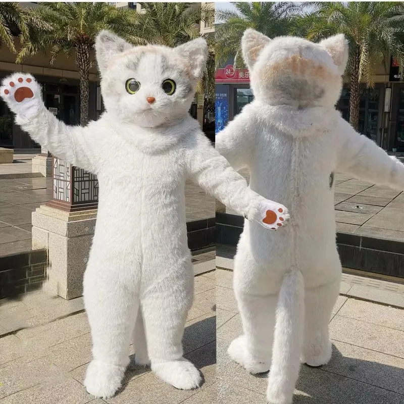 2026 süße Katze aufblasbare Cartoon Puppe Kostüm Husky Hund Mann Walking Performance Erwachsene Cosplay Kleidung Katze Tier Maskottchen Kostüm