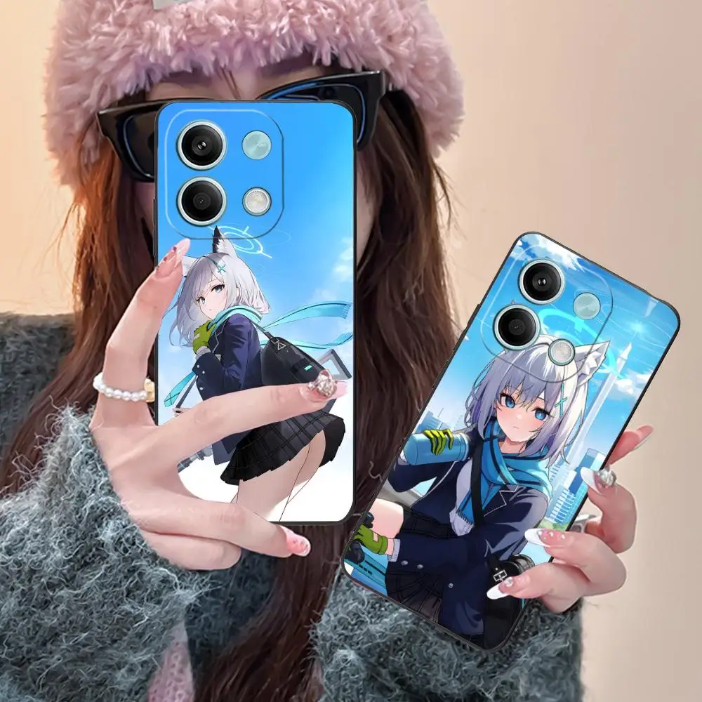 الأزرق الأرشيف شيروكو قضية الهاتف الخليوي ل Xiaomi Redmi ملاحظة 14 13 12 11 S برو زائد 4G 5G اللون الطباعة غطاء الهواتف المحمولة جميلة #1