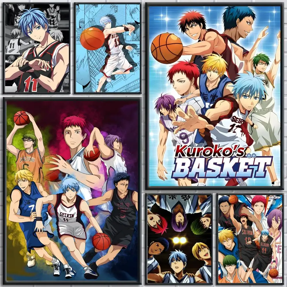 Cartoon K-Kuroko no Basuke Basketball Poster Painting Prints Wall Art Picture Film Room Home Bar Cafe Decor Home  Mural