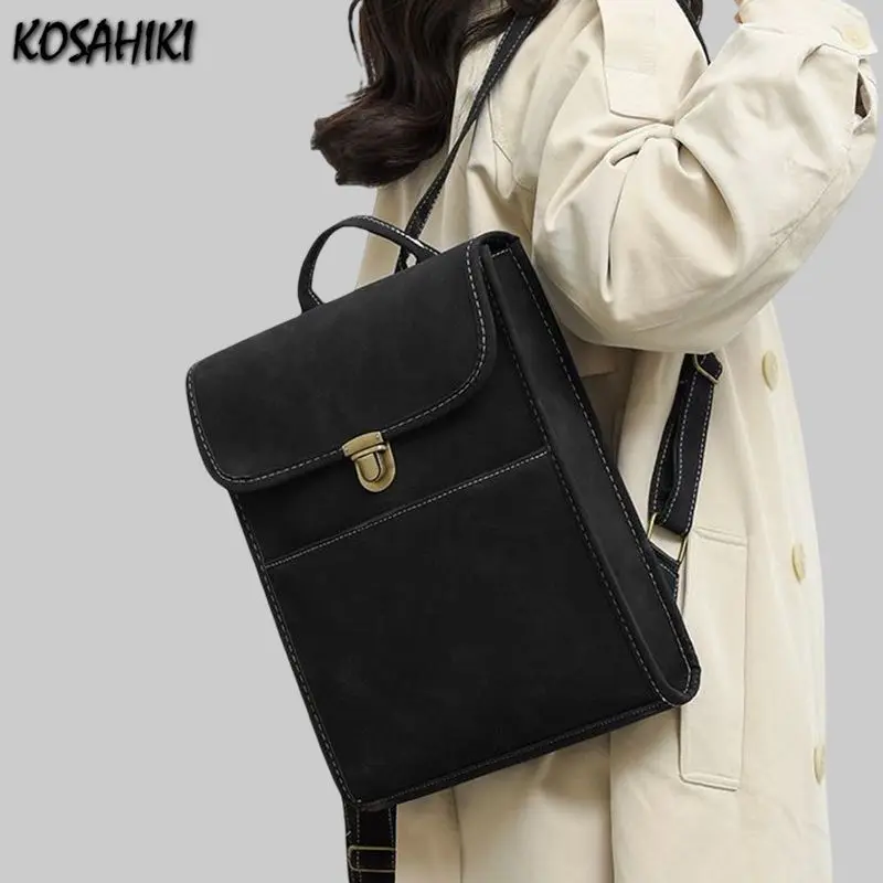 

Japanese Casual All Match Handbags Y2k Aesthetic Vintage Simple Laptop Backpacks new Women Students Streetwear Trendy Schoolbags