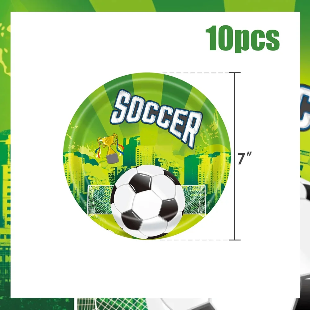 Soccer Football World Birthday Party Decorations Tableware Set Cup Plate Napkin Gift Toys Bracelet Goodie Bag Baby Shower