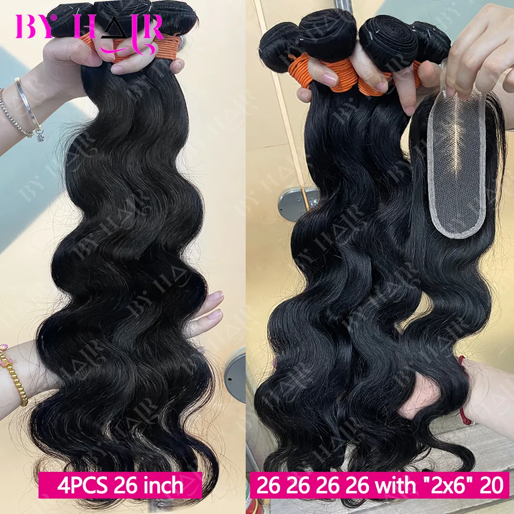12A Body Wave Bundles With 2X6 Lace Closure Brazilian Hair Bundles With 2X6 4x4 5x5 Closure Body Wave Bundles With 4x4 Lace Closure 100% Human Hair Bundles With 13x4 Frontal Body Wave Bundles With 13x6 Frontal Remy Hair Bundles HD Transparent Lace Closure view 4