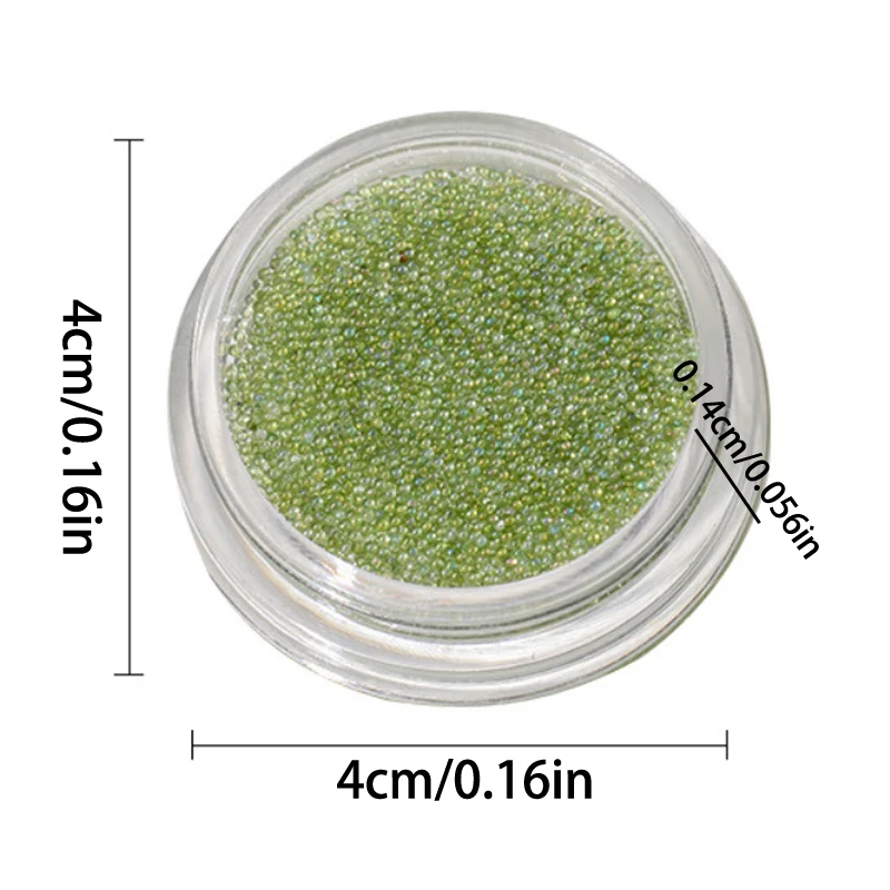 ネイルアート用キャビアラインストーン,1ボトル,マルチカラー,ミニラウンドボール,3D装飾用クリスタルビーズ