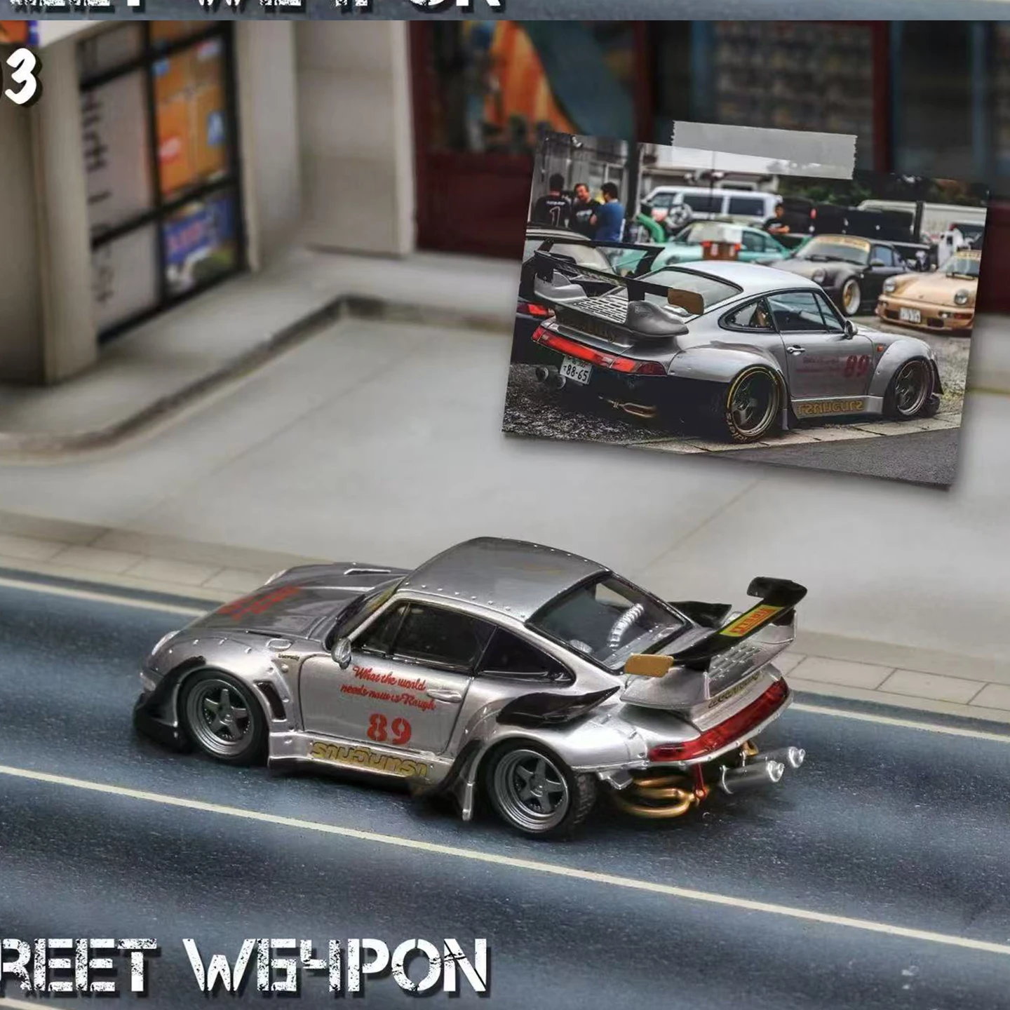 SW 1/64 911 993 RWB alliage jouet véhicule à moteur moulé sous pression en métal modèle cadeaux