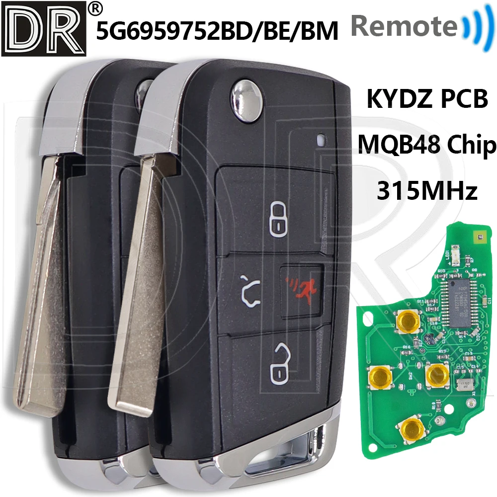 

Great MQB48 Chip Keyless Go 315MHz 5G6959752BD/BE/BM Car Remote Control Smart Key For VW Volkswagen Jetta Golf GTI 5 MK7 Tiguan