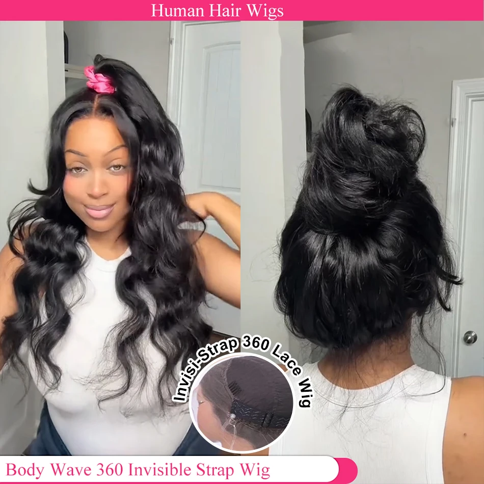 

Бесшовный парик Invisi Strap HD 360 Full Lace из натуральных волос, с эффектом Body Wave, предварительно нарезанный, с фронтальной частью 360 Lace и регулируемым шнурком для плотного прилегания без клея