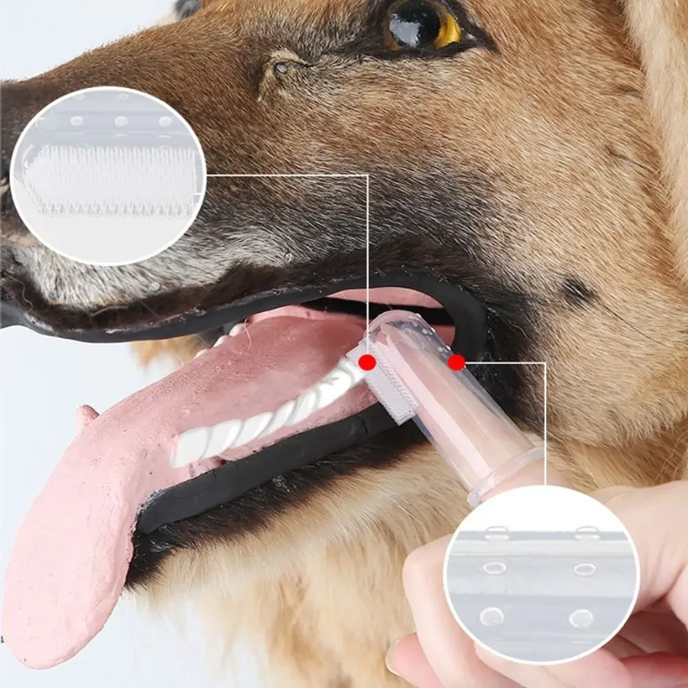 10PCs Pet Silicone Finger Cots Toothbrush Non-toxic Pet Bad Breath Teeth Care Dog Cat Oral Cleaning Supplies Soft Tooth Brush