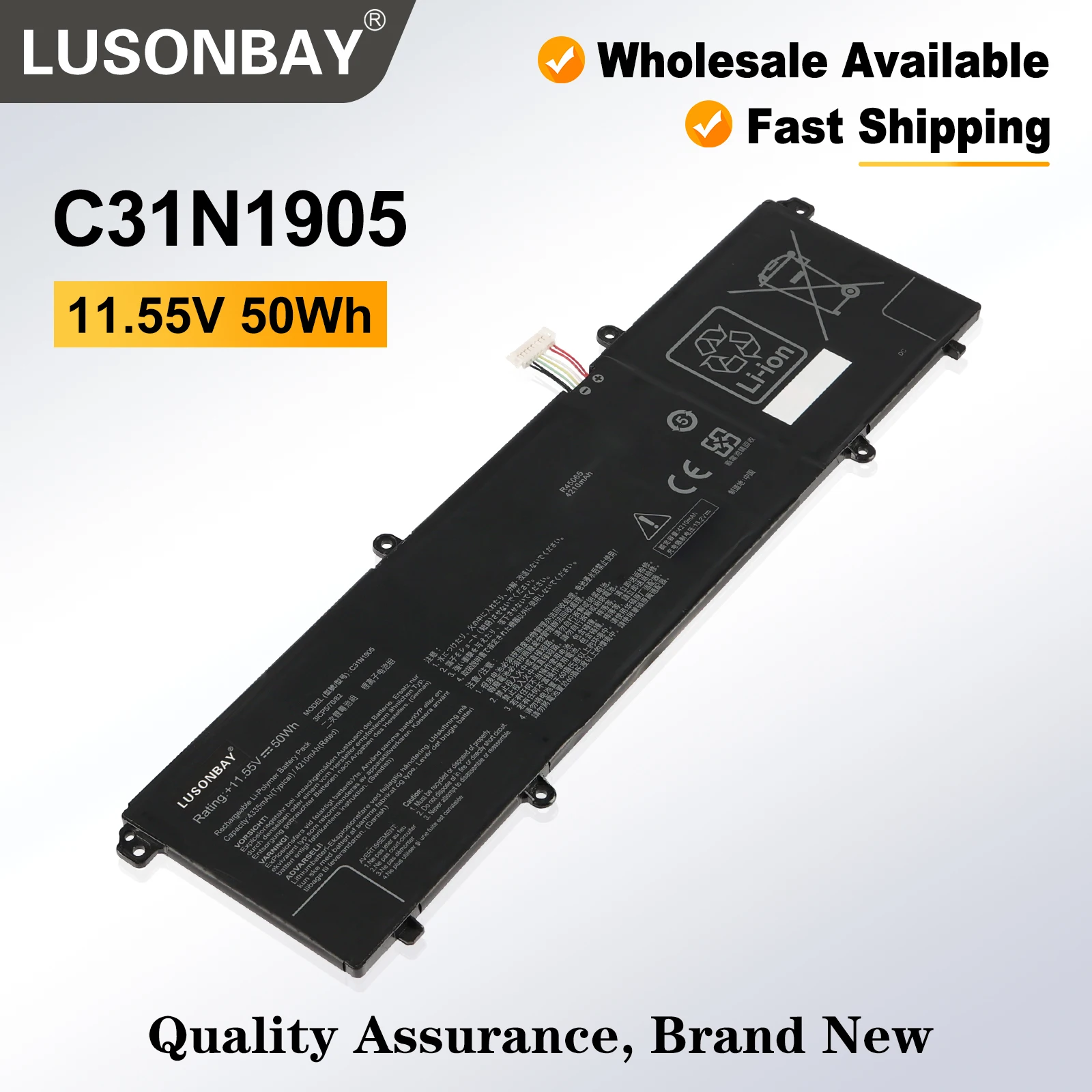 50WH C31N1905 Battery for ASUS Adolbook13 Dolbook14 2020 VivoBook S13 S333JA S333EA S330FA S14 S433 S433F S433FA S433FL S433