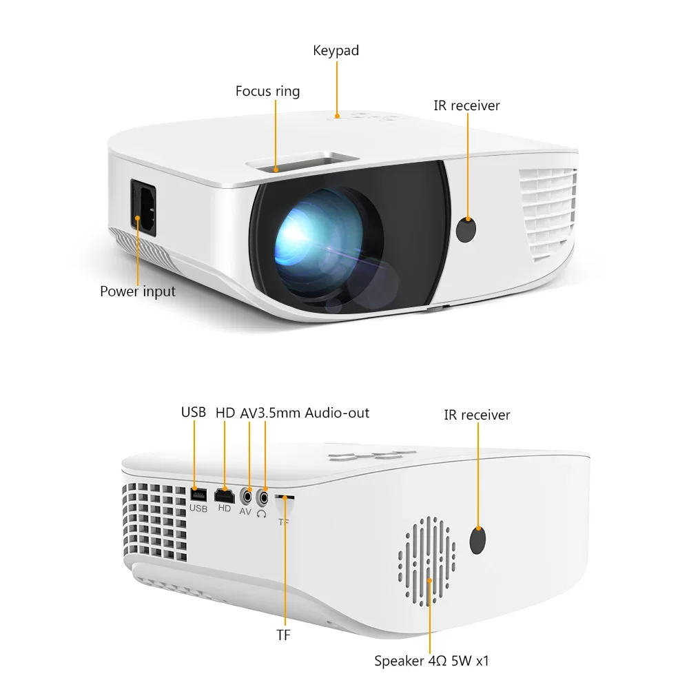 Byintek K20X Basic Full HD Native 1080P Projector LED Beamer 3D Video