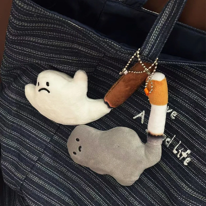 

Милый забавный брелок с призраком, плюшевая кукла, брелок с мультяшной сумкой, подвеска, подвески, украшение для рюкзака