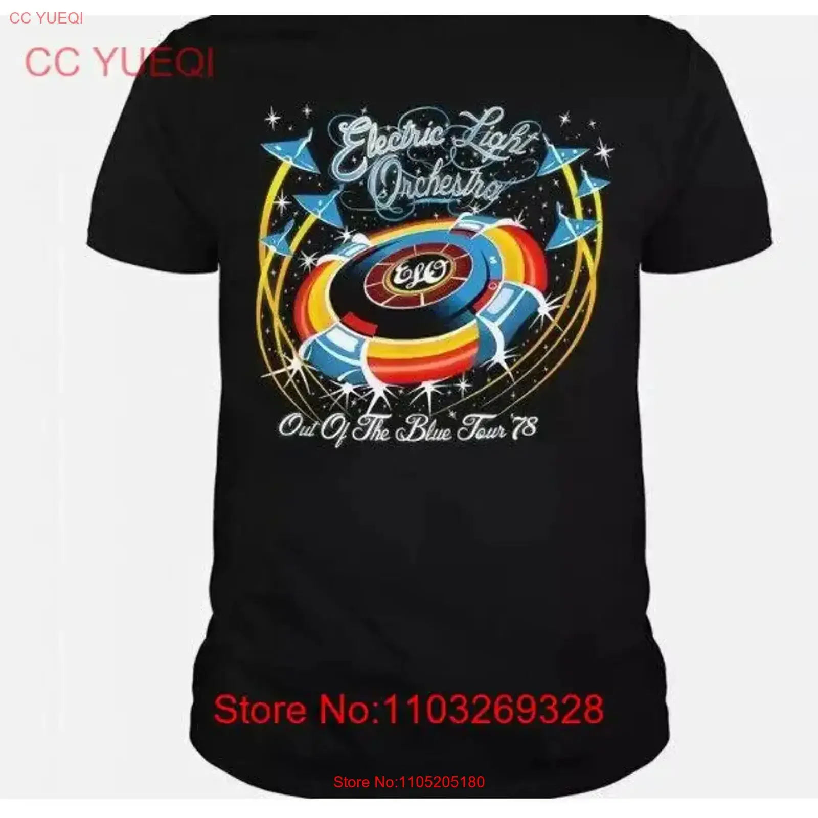 

New Electric Light Orchestra ELO Tour 1978 Men T Shirt vintage Washed Soft Versatile Slightly Comfortable Breathable
