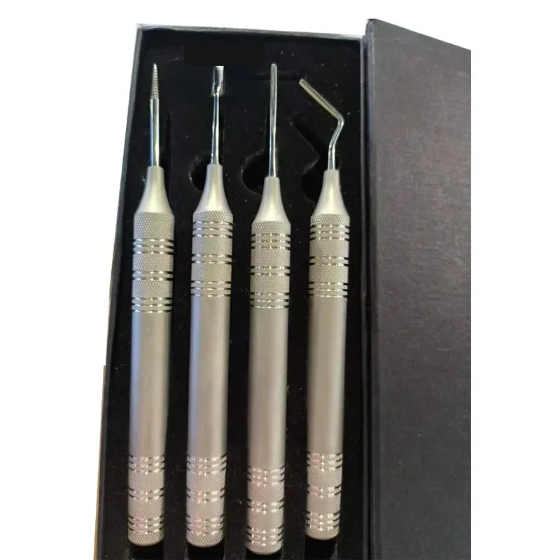 Herramienta de extracción Dental, Kit de potencia de periotomo flexible, Instrumentos dentales, 4 piezas/setDental