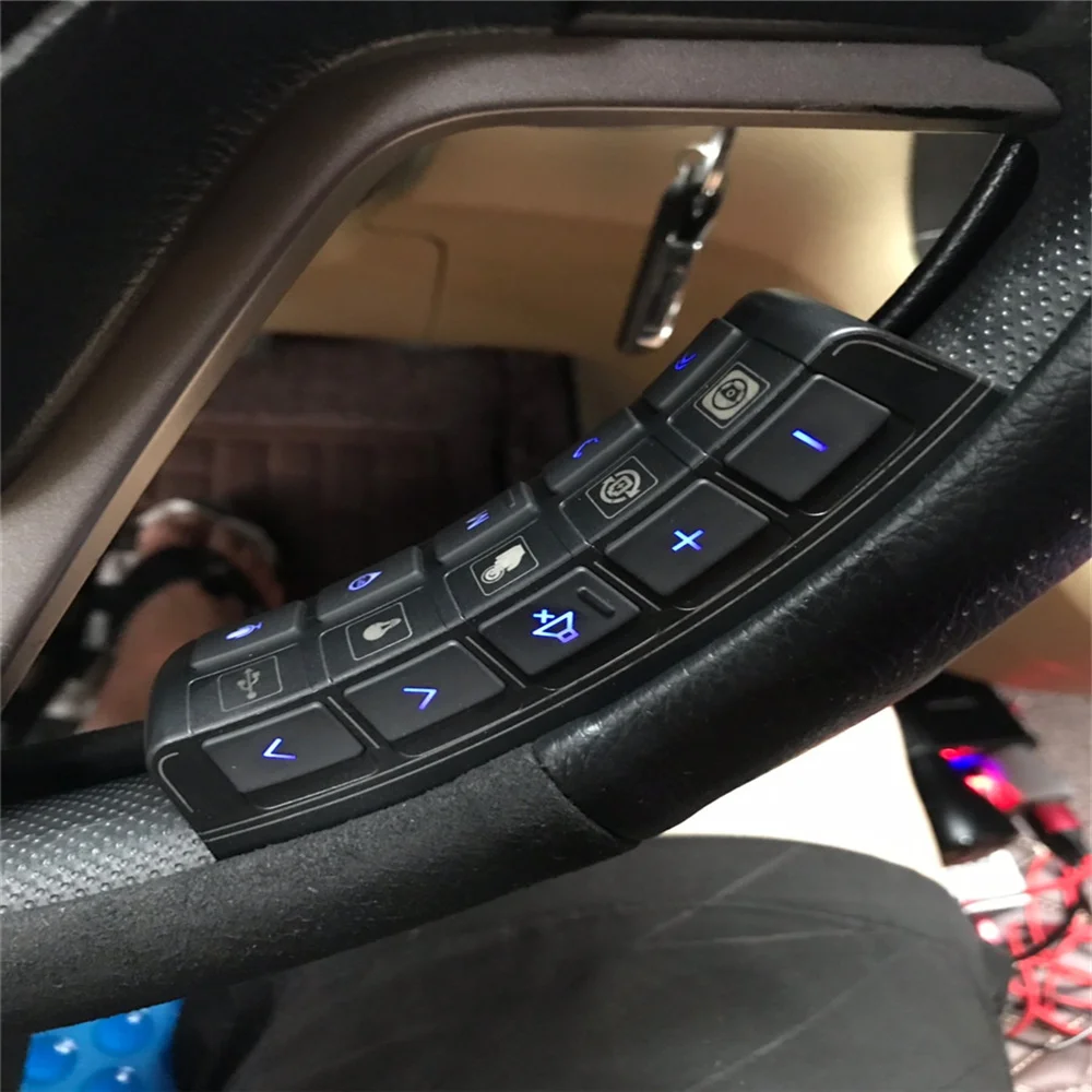 Universal Car Steering Wheel Remote Control Smart Backlight Modified Accessories Multi-function Wireless Controller