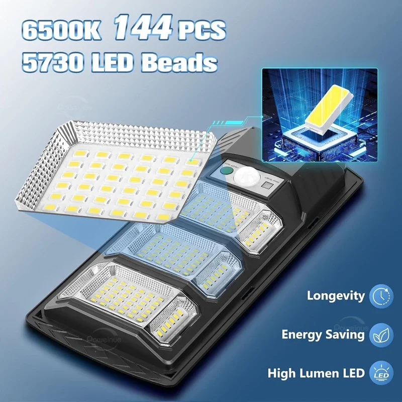Ultra Powerful Solar Light Super Bright Solar Led Outdoor Lighting 320 Degrees Wide Lighting Outdoor Solar Spotlight Street Lamp image 3
