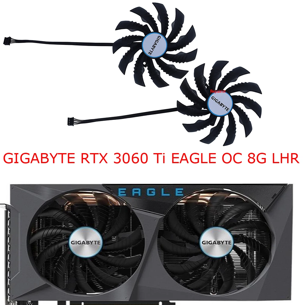 2Pcs/Set,T129215SH,GPU Fan,For GIGABYTE RTX 3060 3060Ti EAGLE,gigabyte GTX1660Ti GTX 1650 RTX 2060 2070,Replace PLD10010S12H view 3