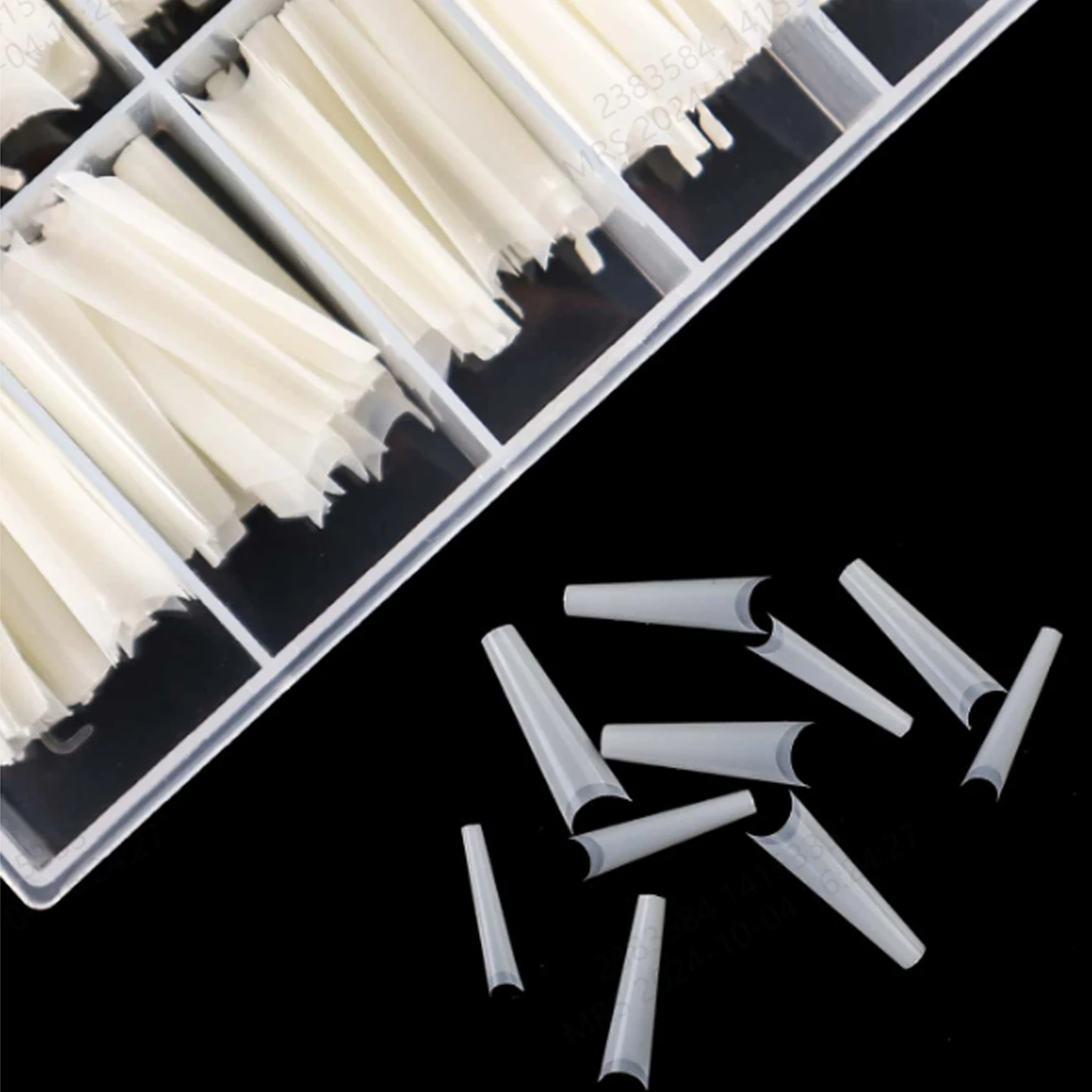 

240PCS/Box Cone Shaped Ultra Long Nail Tips, Ballet Dancer Acrylic Press On Fake Nails For Diy Nail Art