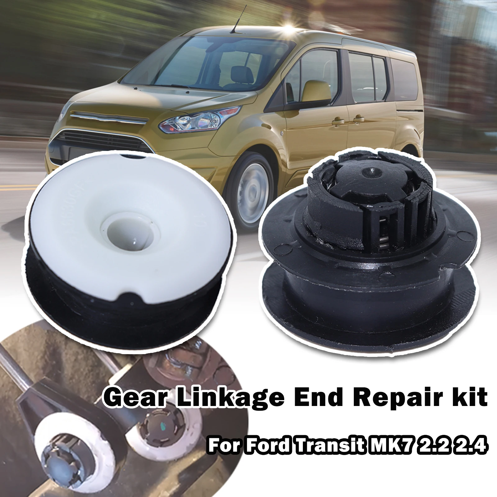 

For Ford Transit MK7 2.2 2.4 TDCI FWD RWD Gear Selector Shift Bushing Kit Cable linkage Both End Repair Kit 2006 2007 2008- 2014